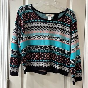 Derek Heart Plus Vibrant Knit Cropped Sweater